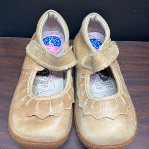 Livie & Luca Tan Leather Mary Jane Shoes | Toddler Girls Size 11